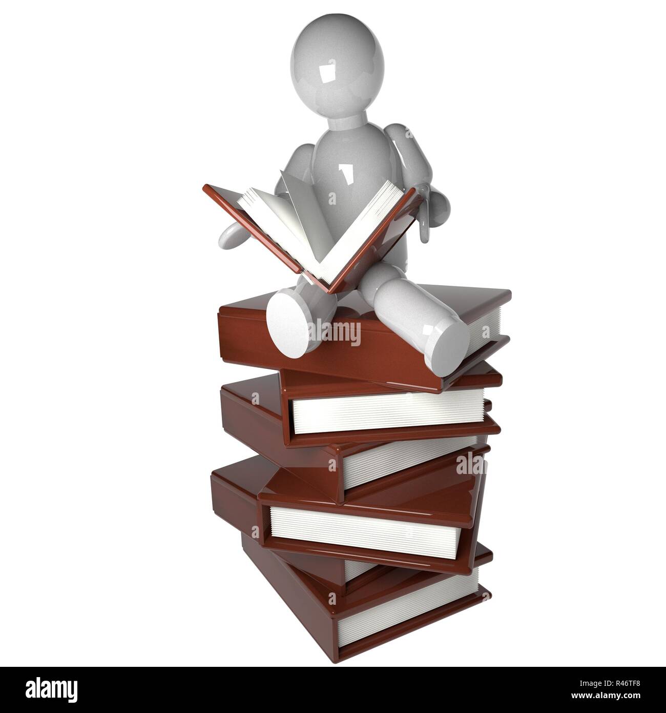 Puppet reading books Stock Photo Alamy