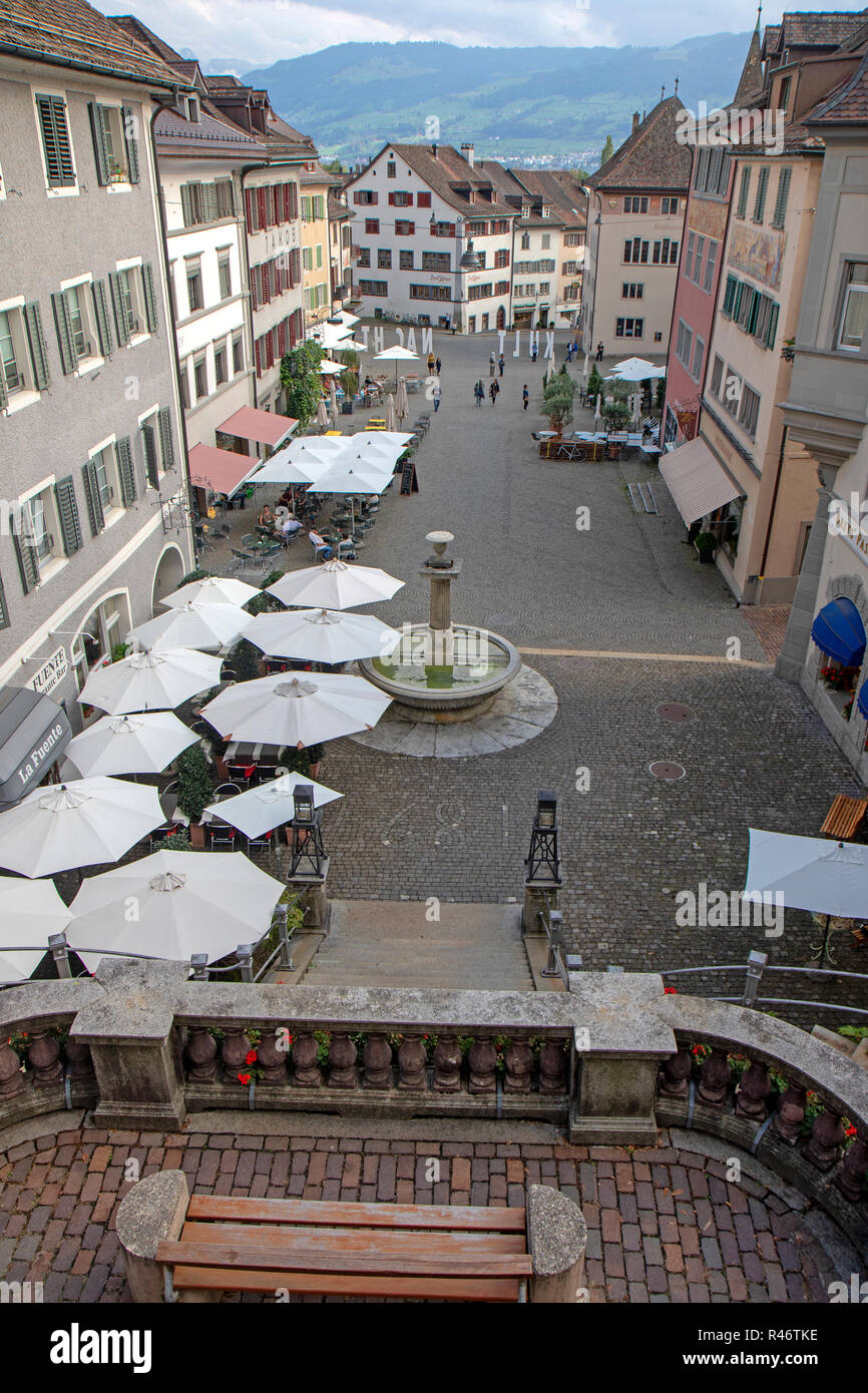 The old town of Rapperswill on Lake Zurich Stock Photo