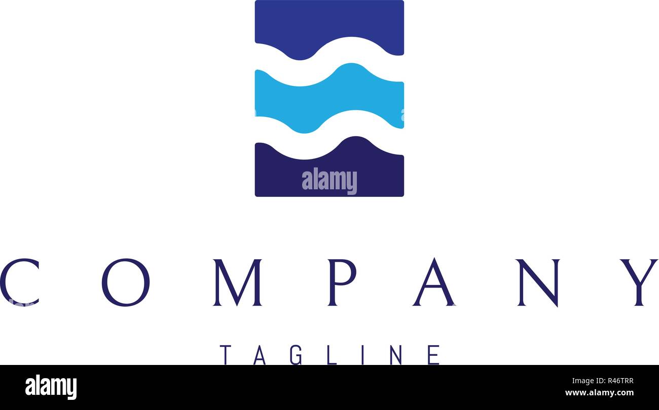 Two wave vector logo image Stock Vector Image & Art - Alamy