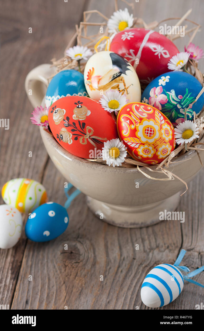 handpainted easter eggs ii Stock Photo