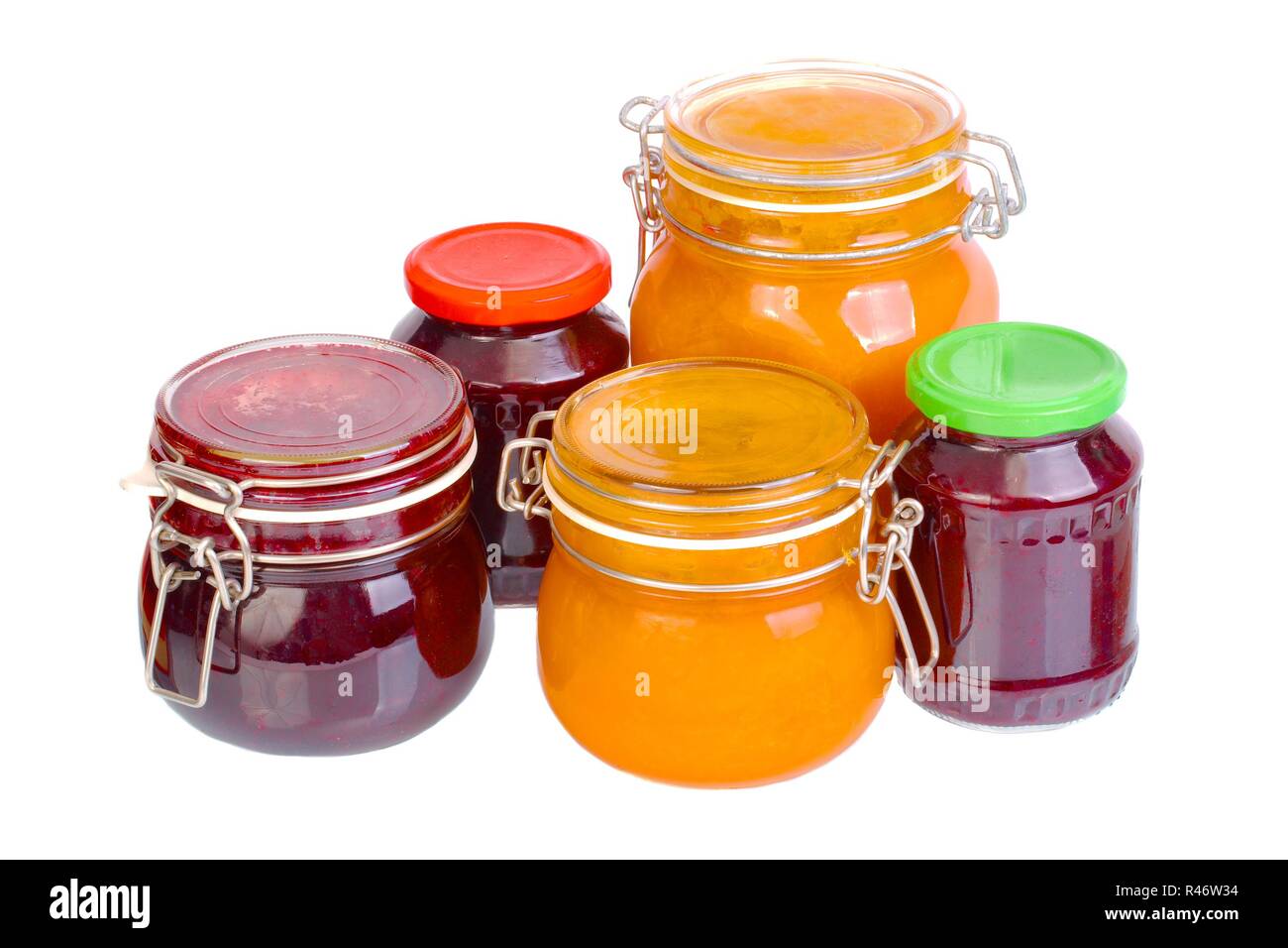 Jars of Jam Stock Photo Alamy