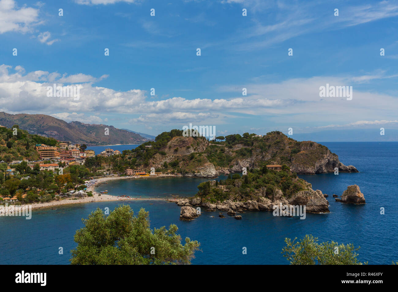 isola bella taormina panorama Stock Photo