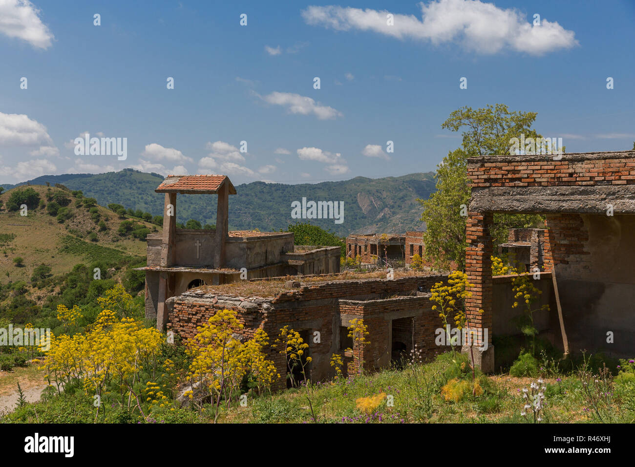 abandoned village sicily Stock Photo