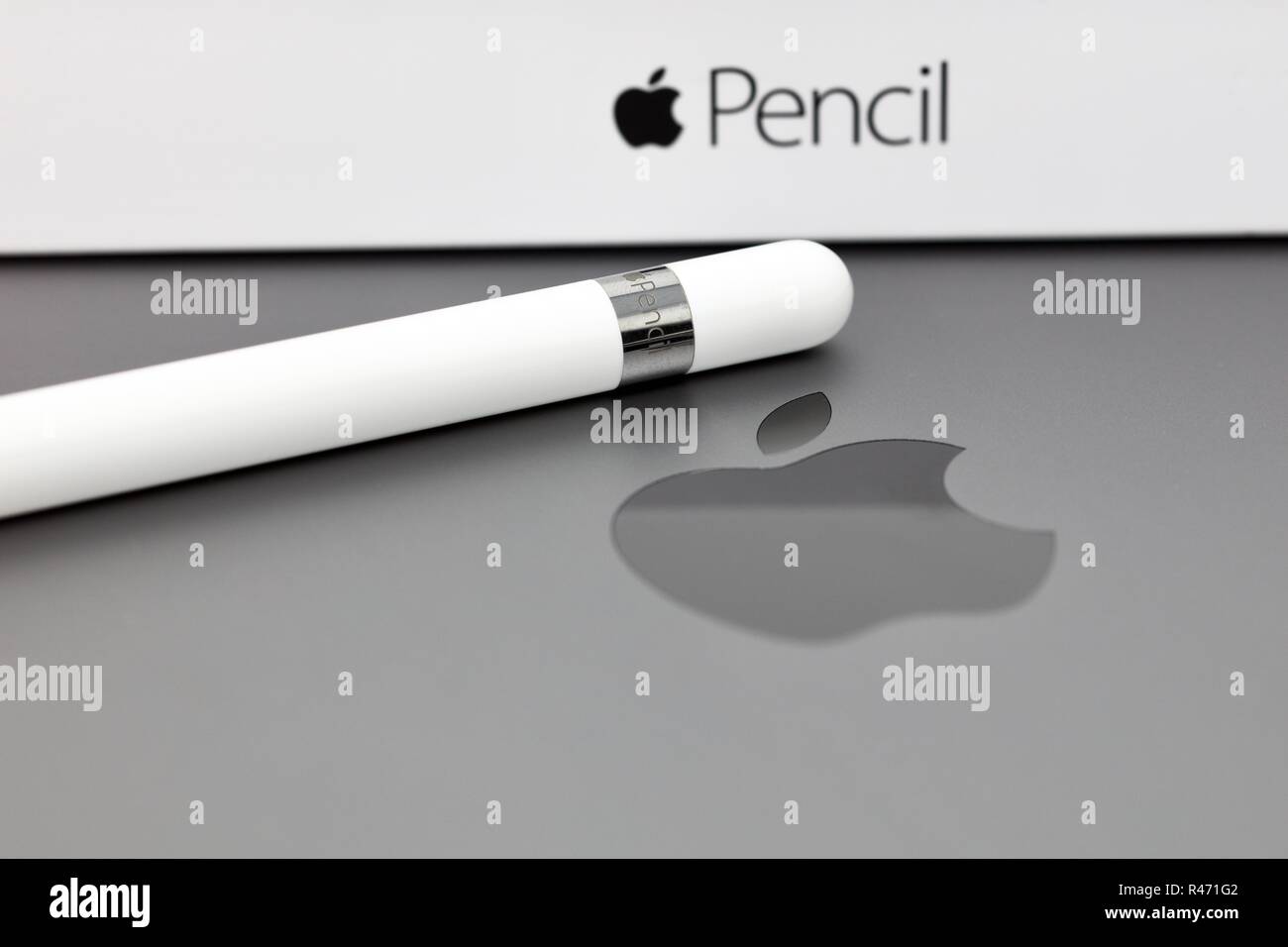 Apple Pencil Stock Photo