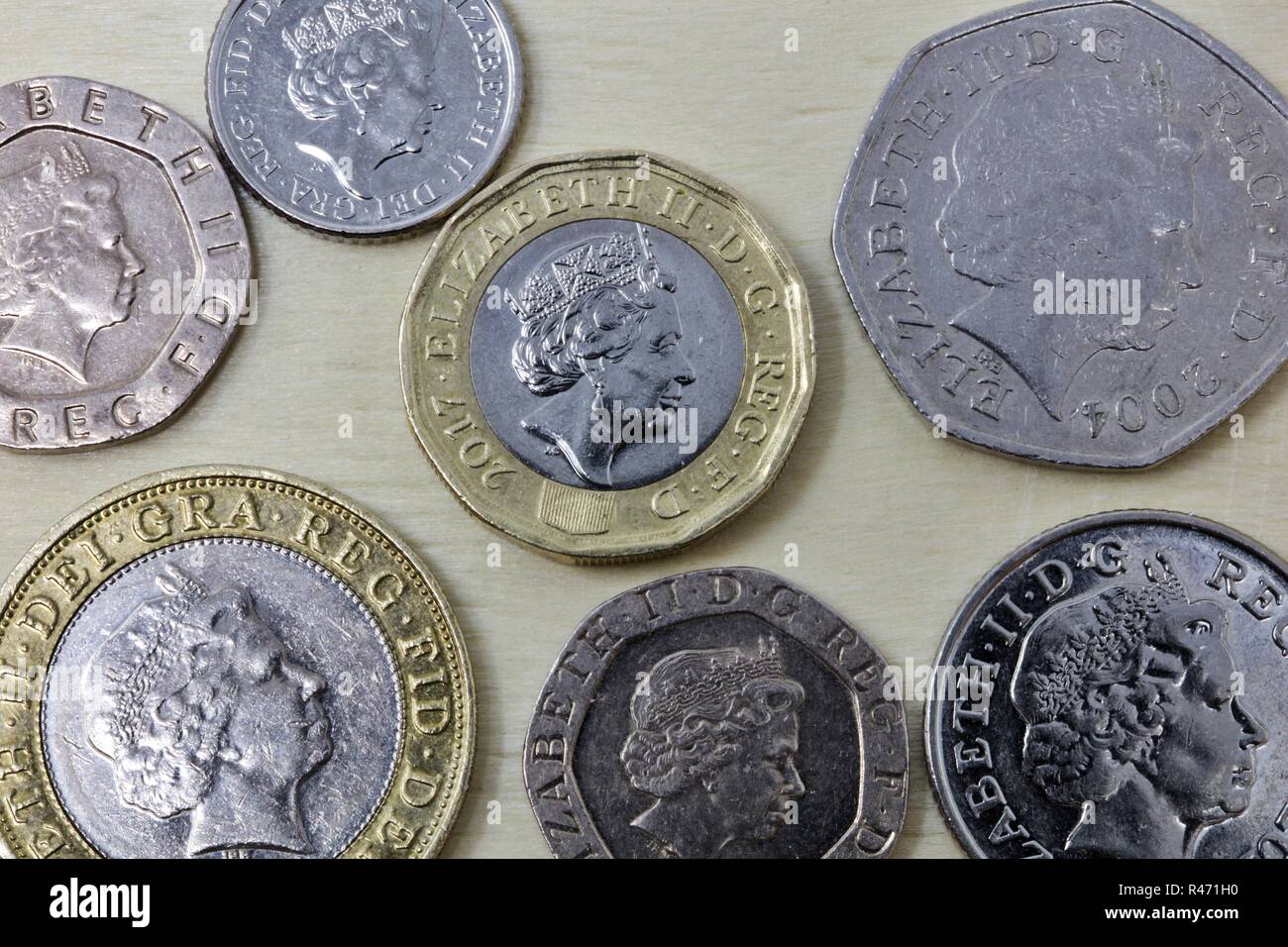 Coins of the pound sterling Stock Photo Alamy