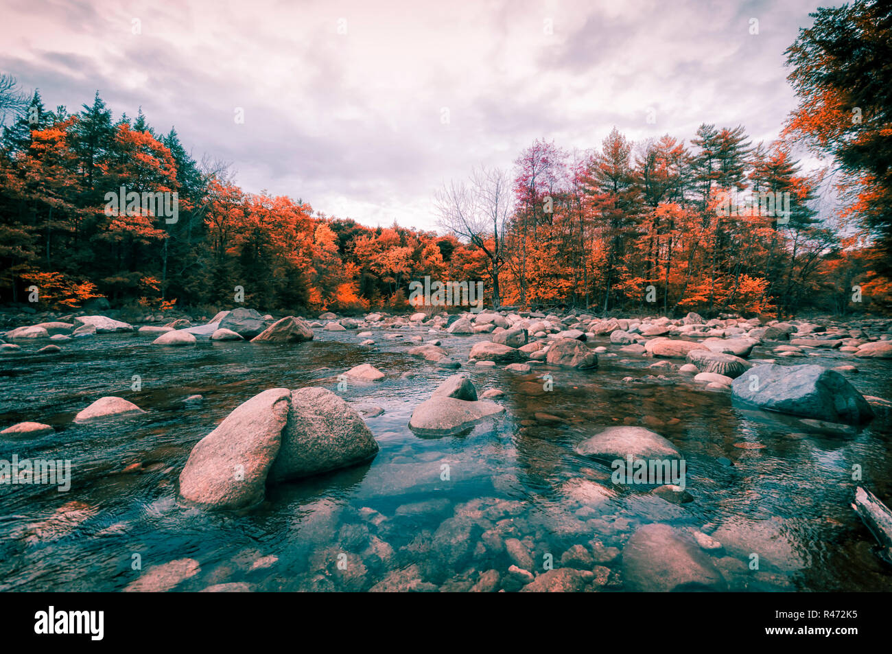 New england fall colours road trip hi-res stock photography and images ...