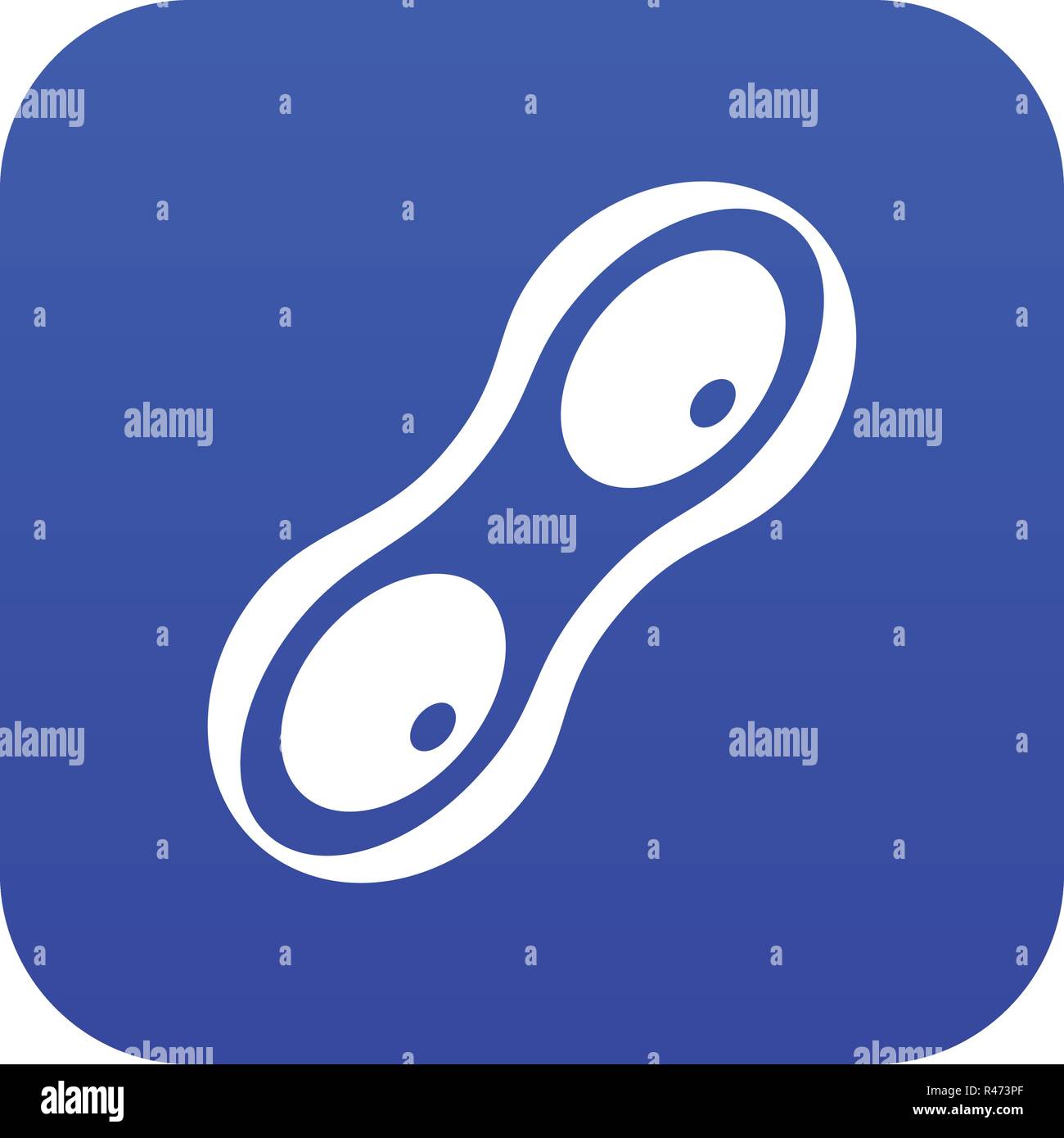 Peanut pods icon digital blue Stock Vector