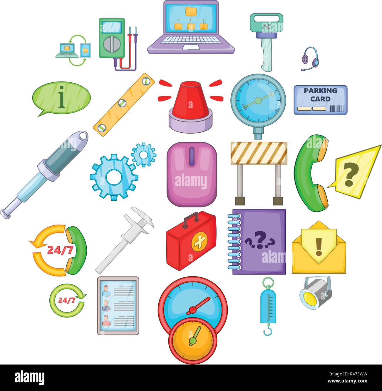 Computer help icons set, cartoon style Stock Vector Image & Art - Alamy