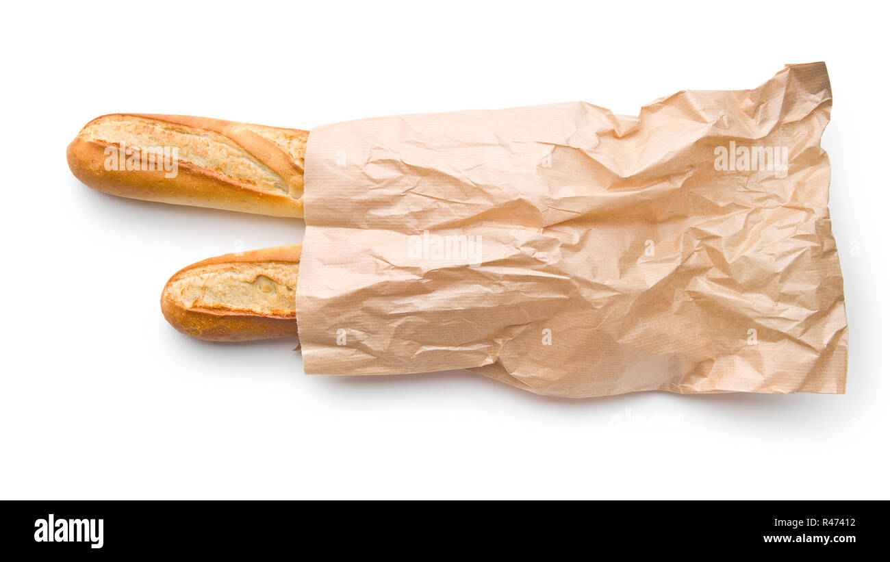 french baguettes in paper sack Stock Photo - Alamy