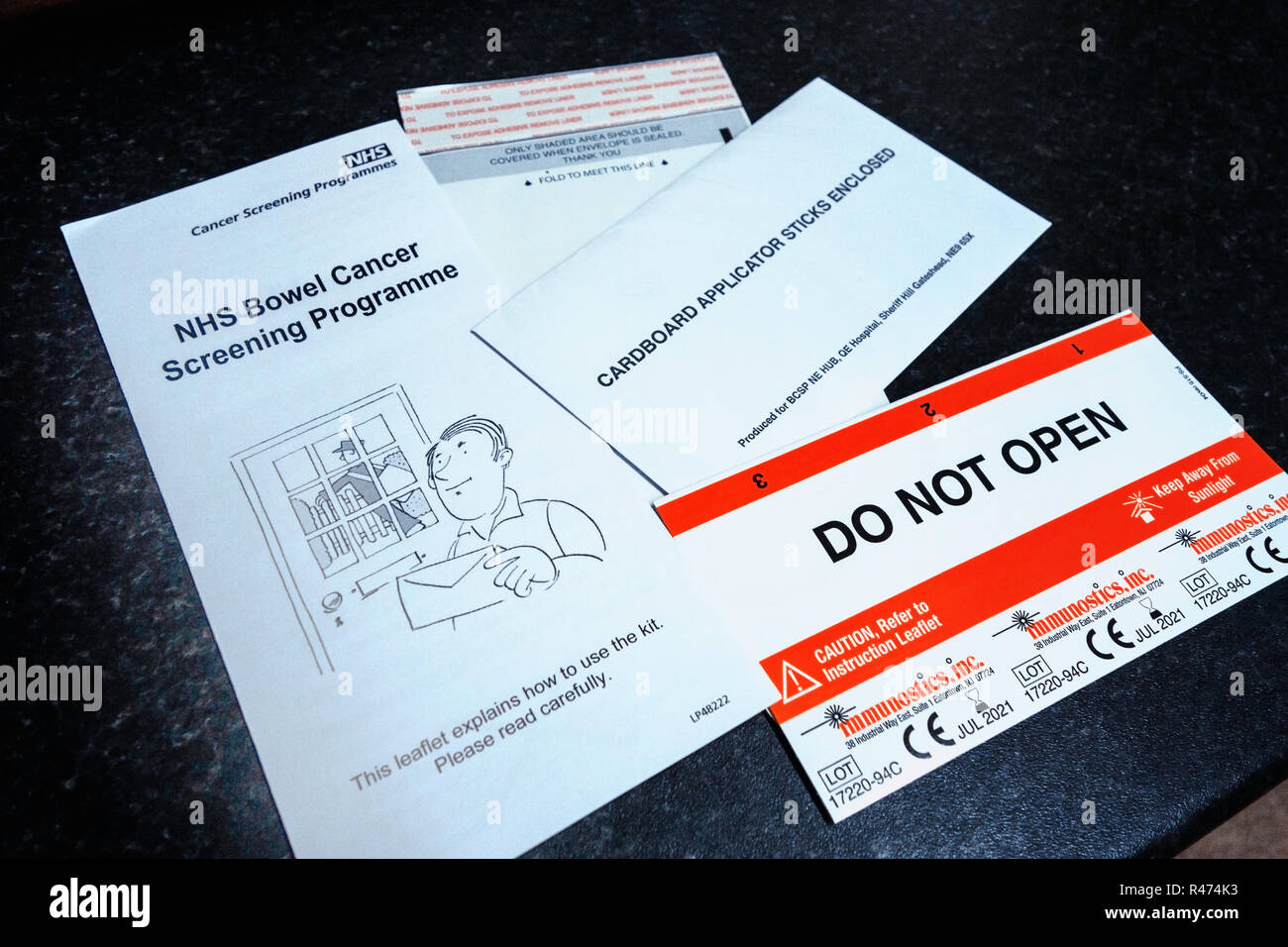 The nhs bowel screening test kit hires stock photography and images