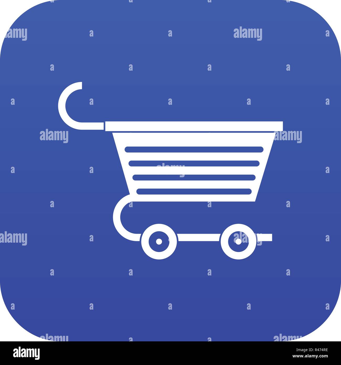 Shopping trolley icon digital blue Stock Vector Image & Art Alamy