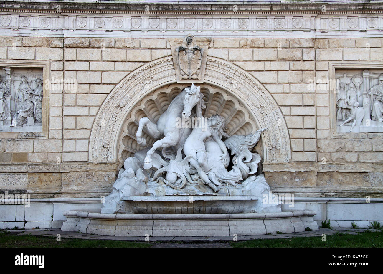 Sculpture at Montagnola City Park Fountain in Bologna Stock Photo - Alamy