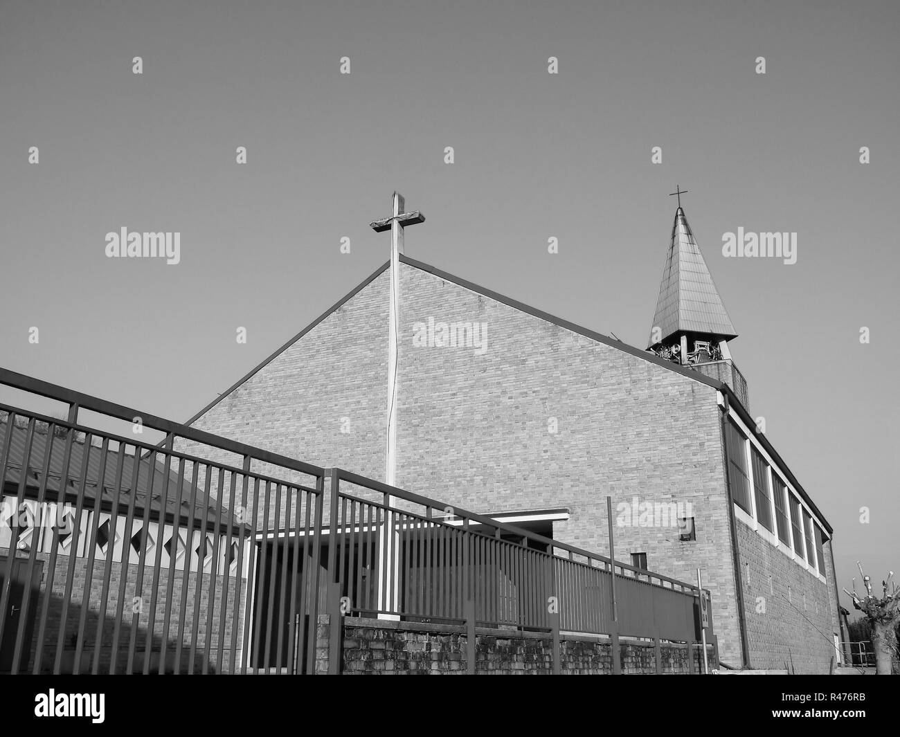 Modern parish church Black and White Stock Photos & Images - Alamy