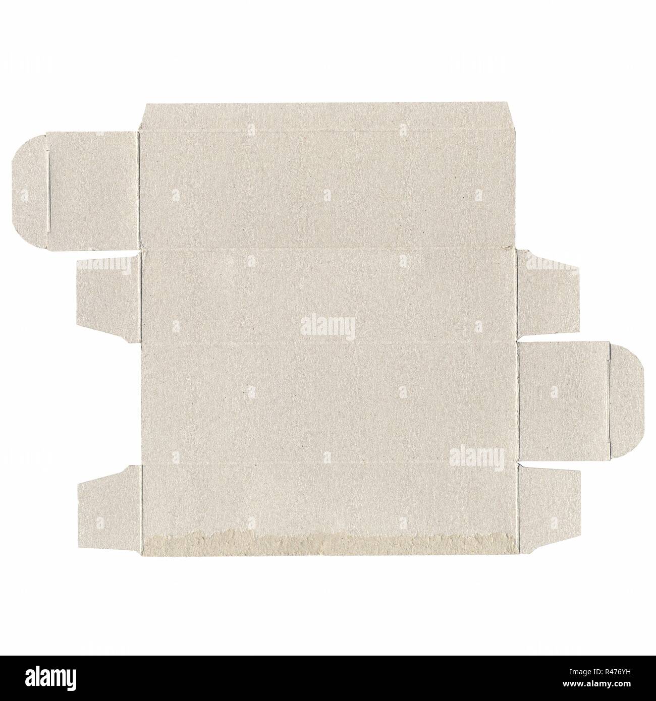 Cardboard box unfolded isolated over white Stock Photo: 226352549 - Alamy