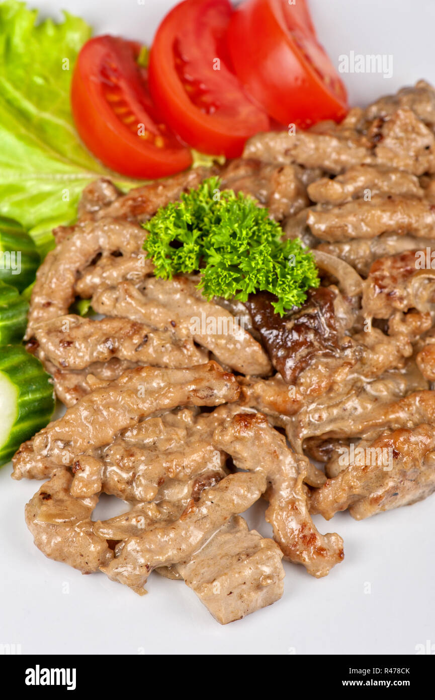 Pork chop with vegetable Stock Photo - Alamy