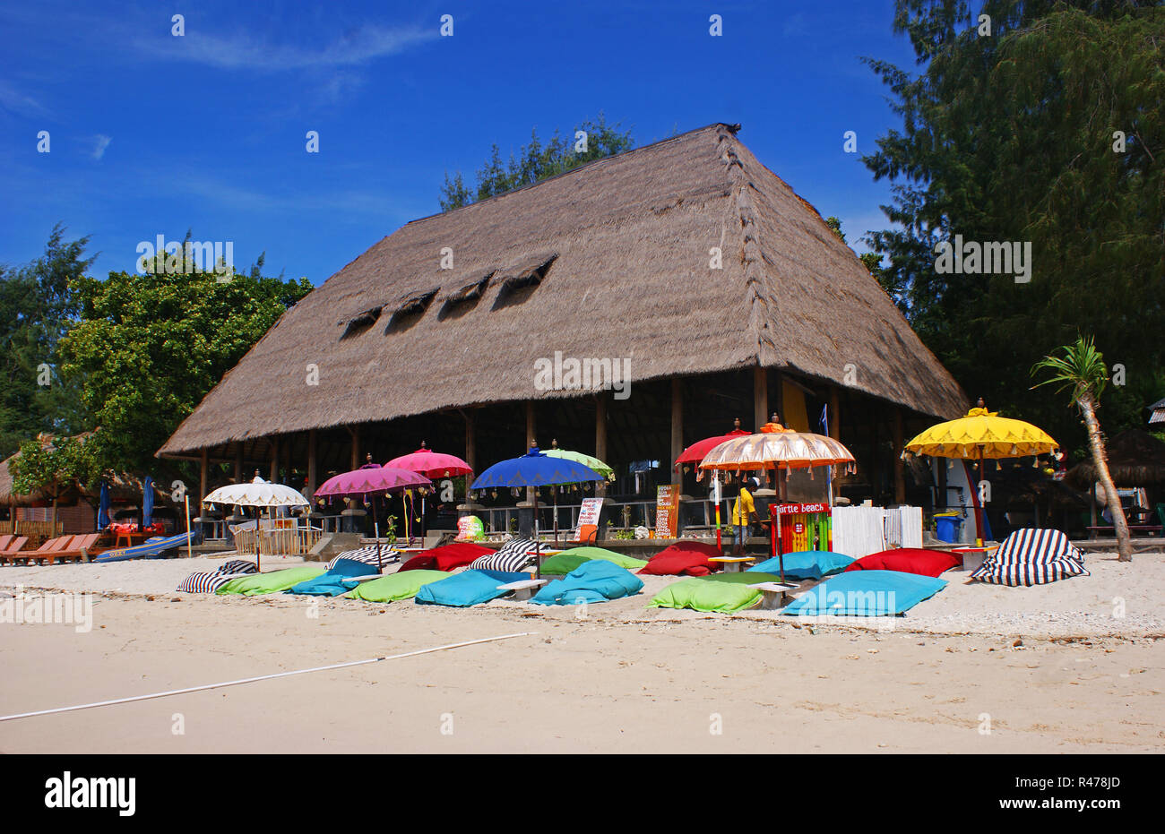 Gili Trawangan Beach, Lombok, Nusa Tenggara, Indonesia Stock Photo