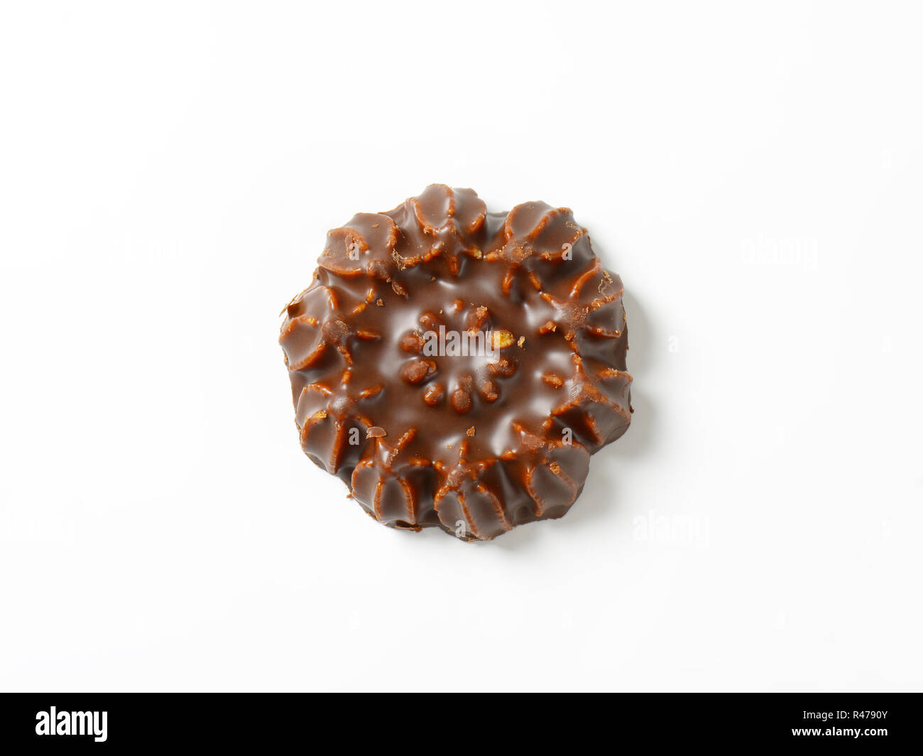 Chocolate Coated Butter Cookie Stock Photo Alamy