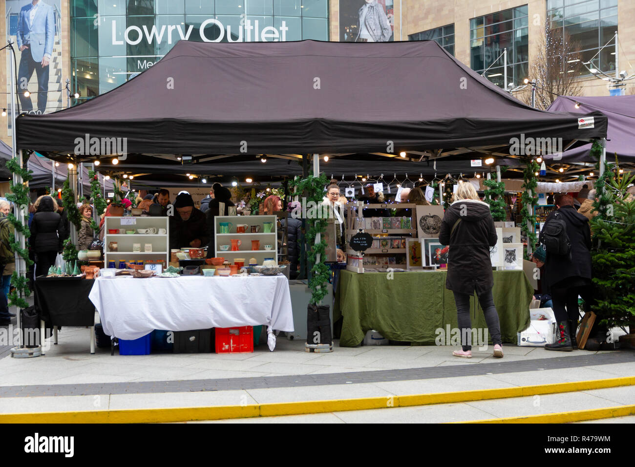 Makers Market at MediacityUK, Salford Quays. Stock Photo