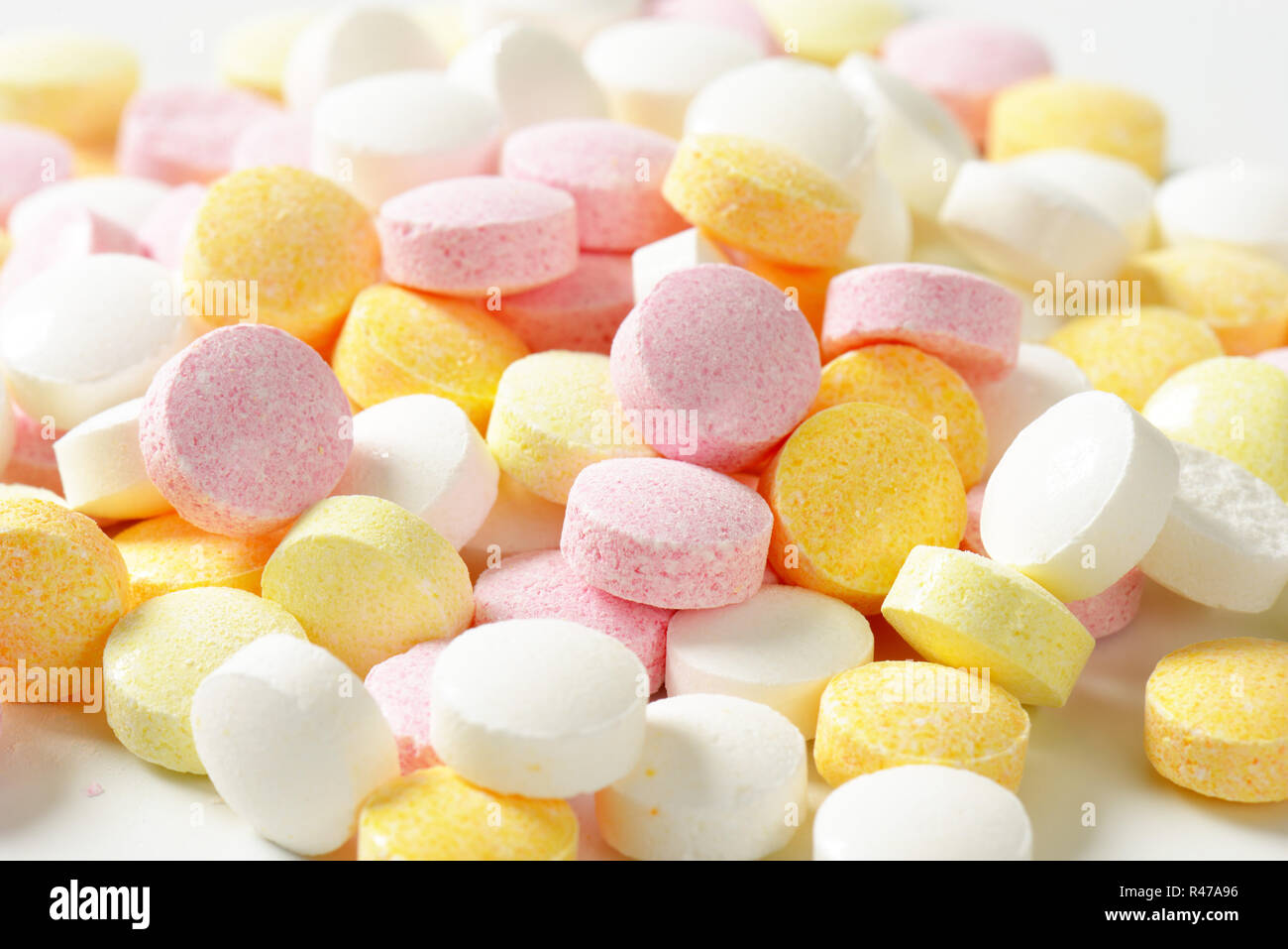 Fruit flavor pressed sugar candy Stock Photo - Alamy