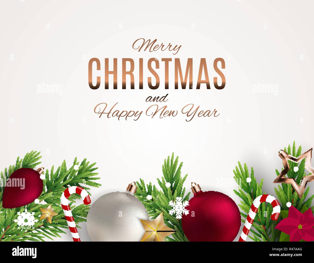 Merry Christmas and New Year Background. Vector Illustration Stock ...