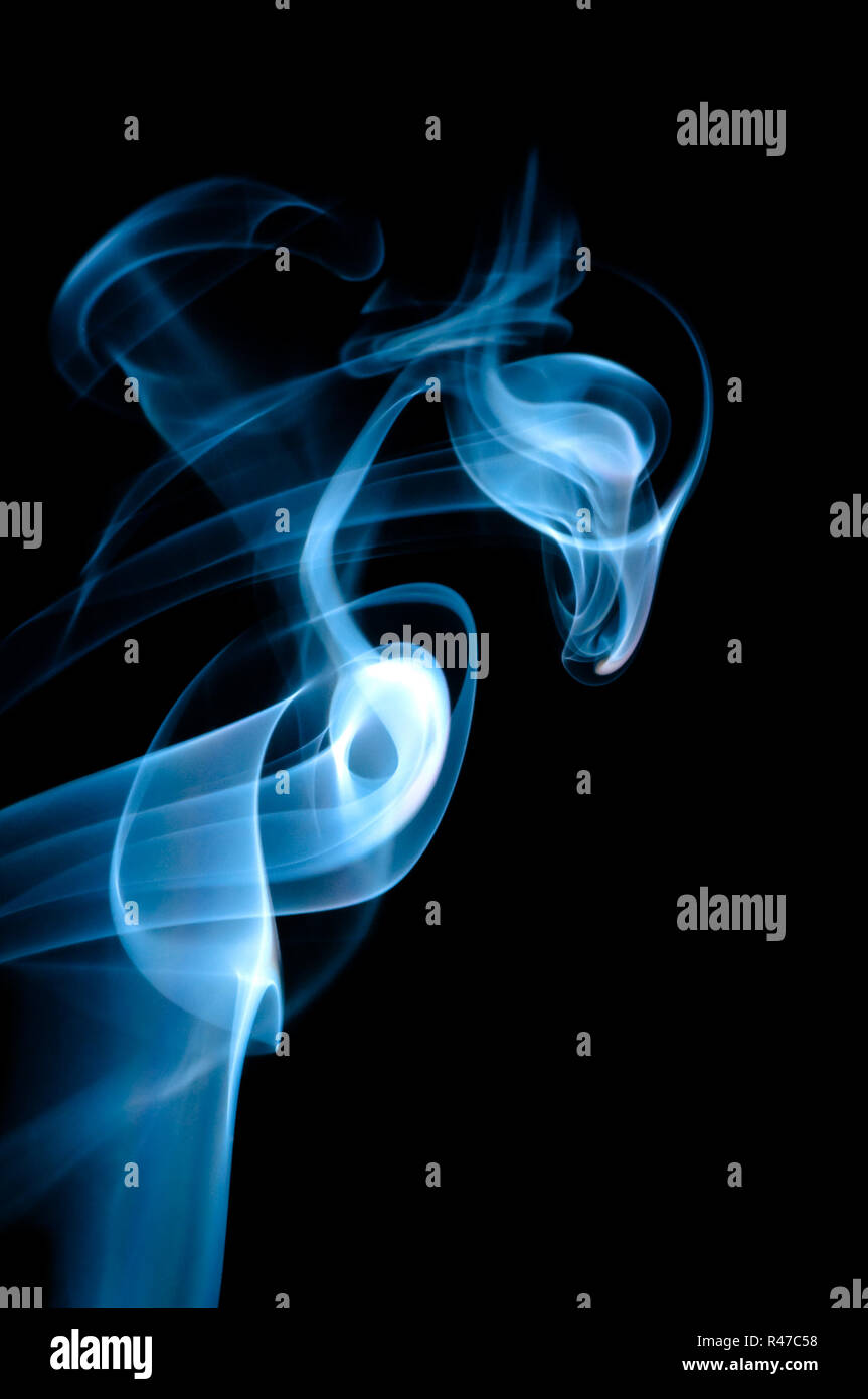 Incense taking the shape of a bird that seems to be crying Stock Photo