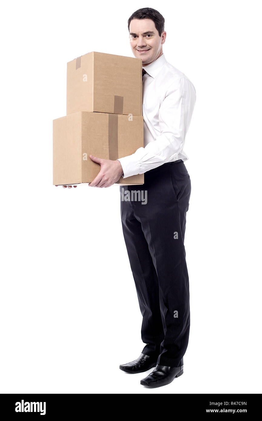 Where shall i place the boxes ? Stock Photo