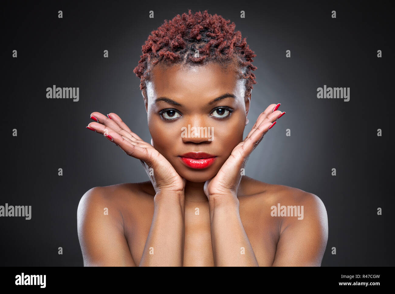 Black Beauty With Short Spiky Hair Stock Photo 226356953 Alamy