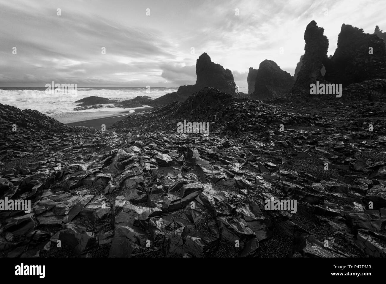 Coastal landscape in Iceland Stock Photo
