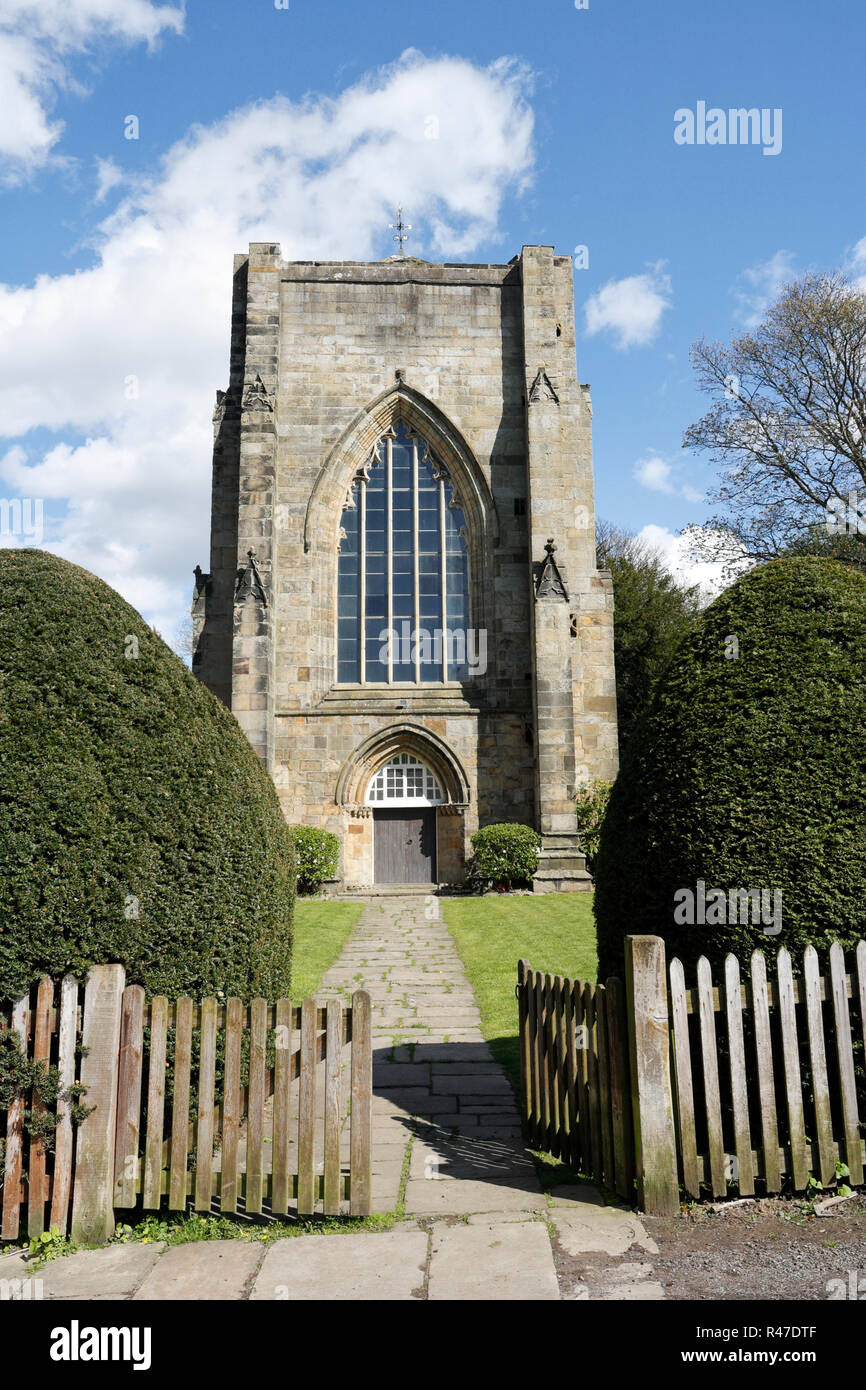 Path leading to Beauchief Abbey, Sheffield England UK. Grade II* listed building Stock Photo