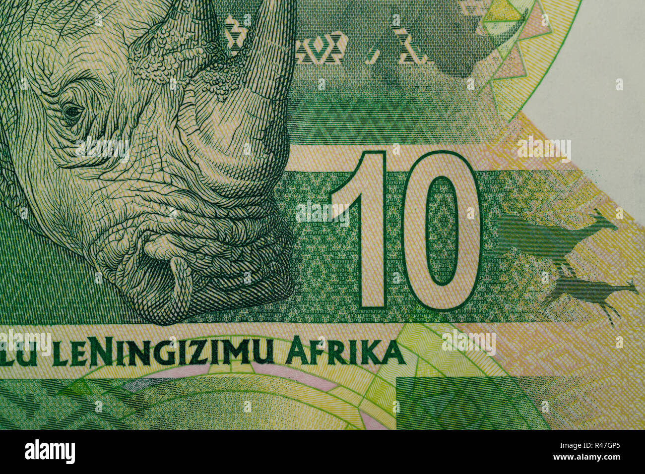 detail of sout african rand Stock Photo