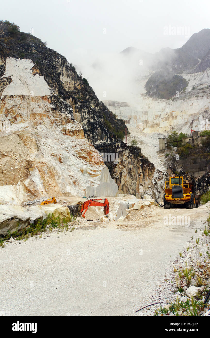 marble mining area in the mountains Stock Photo Alamy
