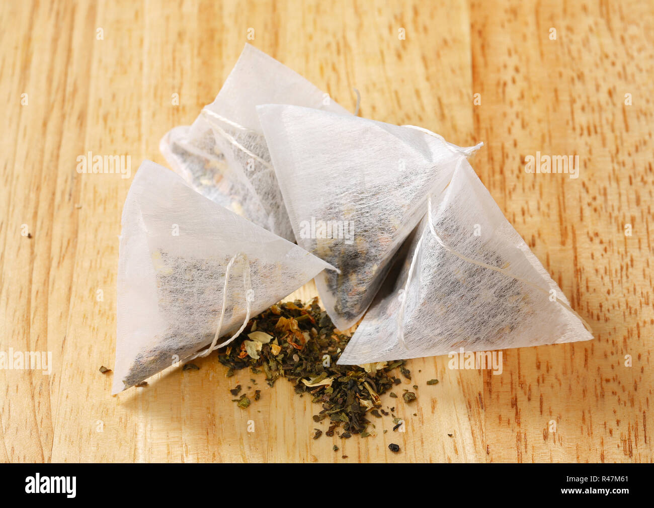 pyramid tea bags Stock Photo Alamy