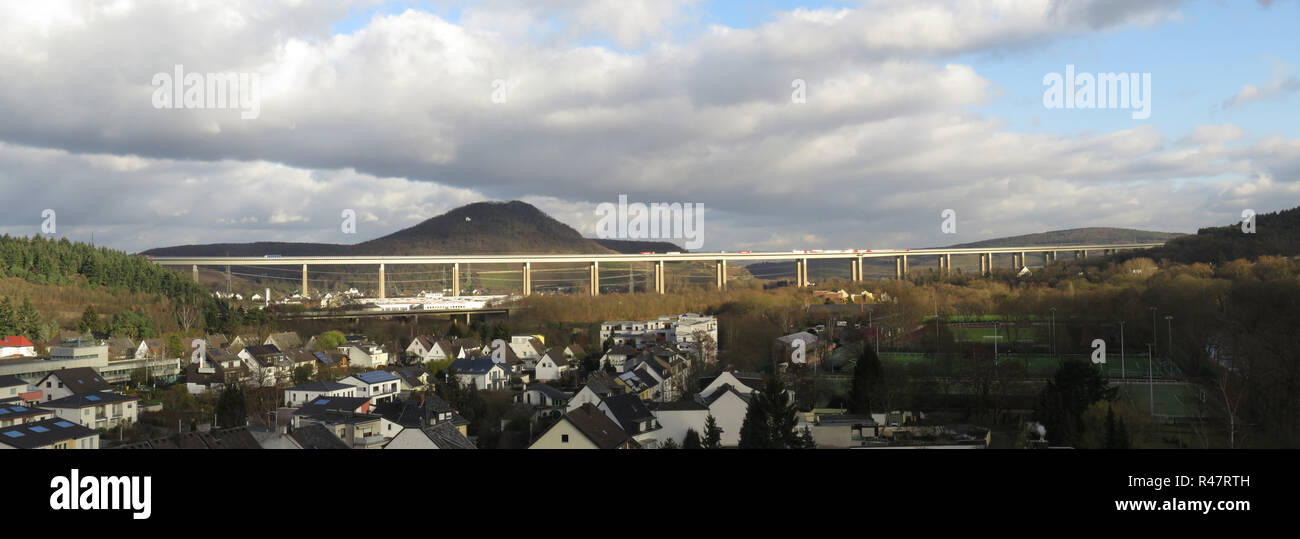 view of bad neuenahr on the ahrtal bridge Stock Photo