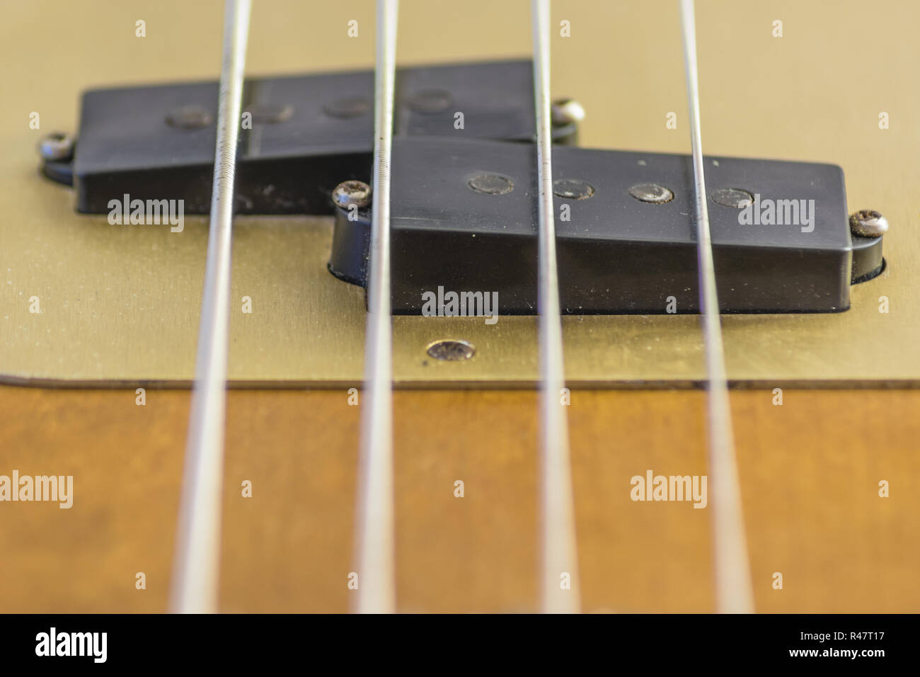 Electric bass pickups Stock Photo Alamy
