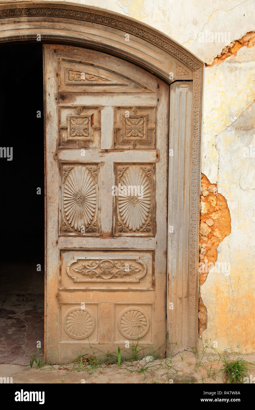 Antique wooden door Stock Photo Alamy