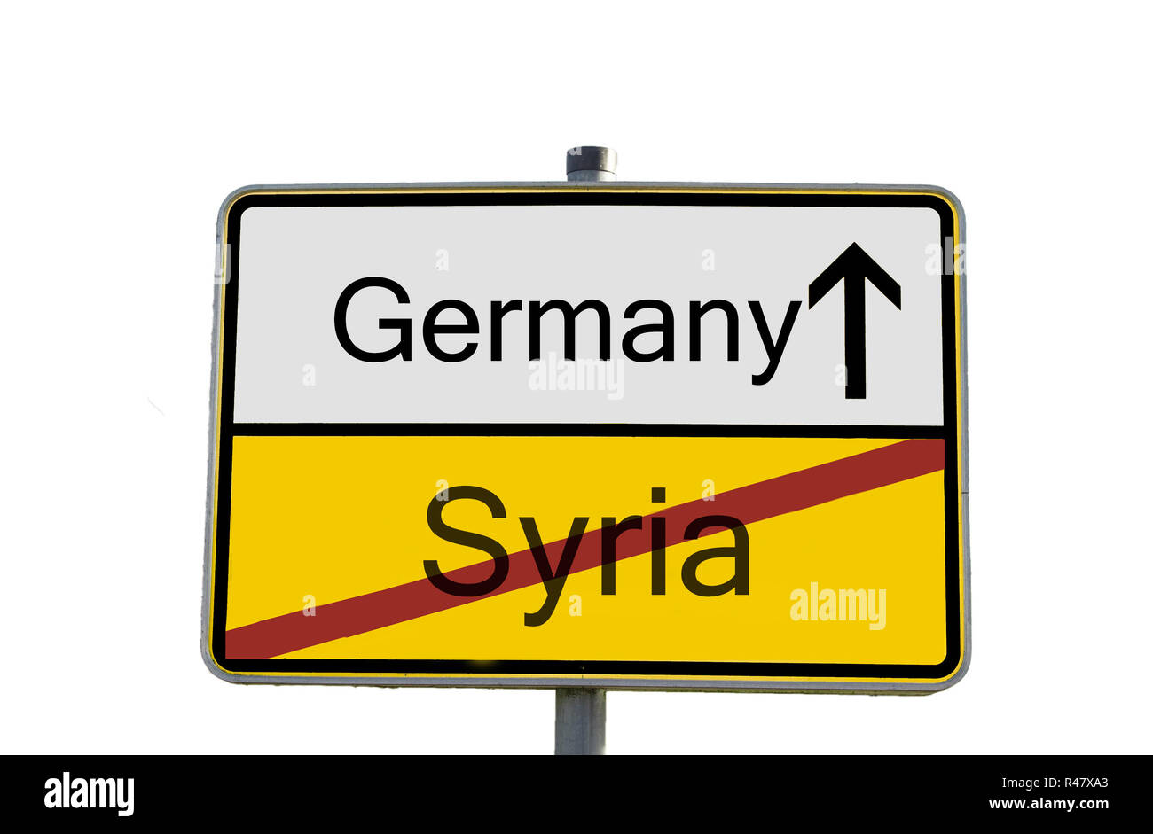 ortssschild deutschland syrien Stock Photo