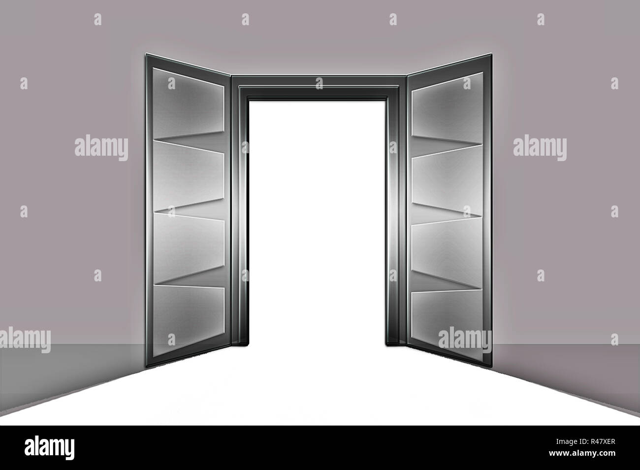 Open Door - Editable, blank Stock Photo