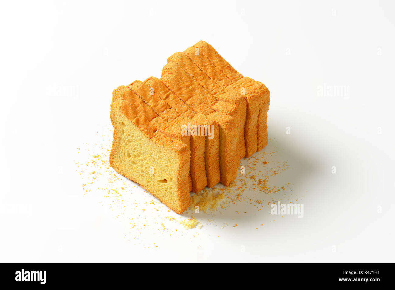 Crunchy rusk slices Stock Photo - Alamy