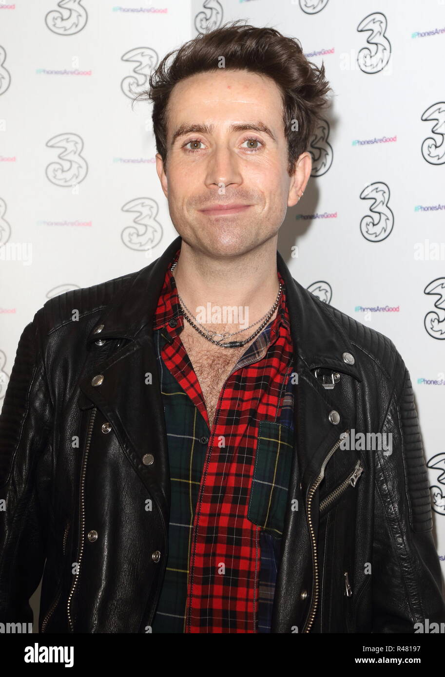 Portr8’s Three Mobiles VIP Gallery Launch at Three Mobile Pop-Up Gallery, Soho Square, London  Featuring: Nick Grimshaw Where: London, United Kingdom When: 25 Oct 2018 Credit: WENN.com Stock Photo