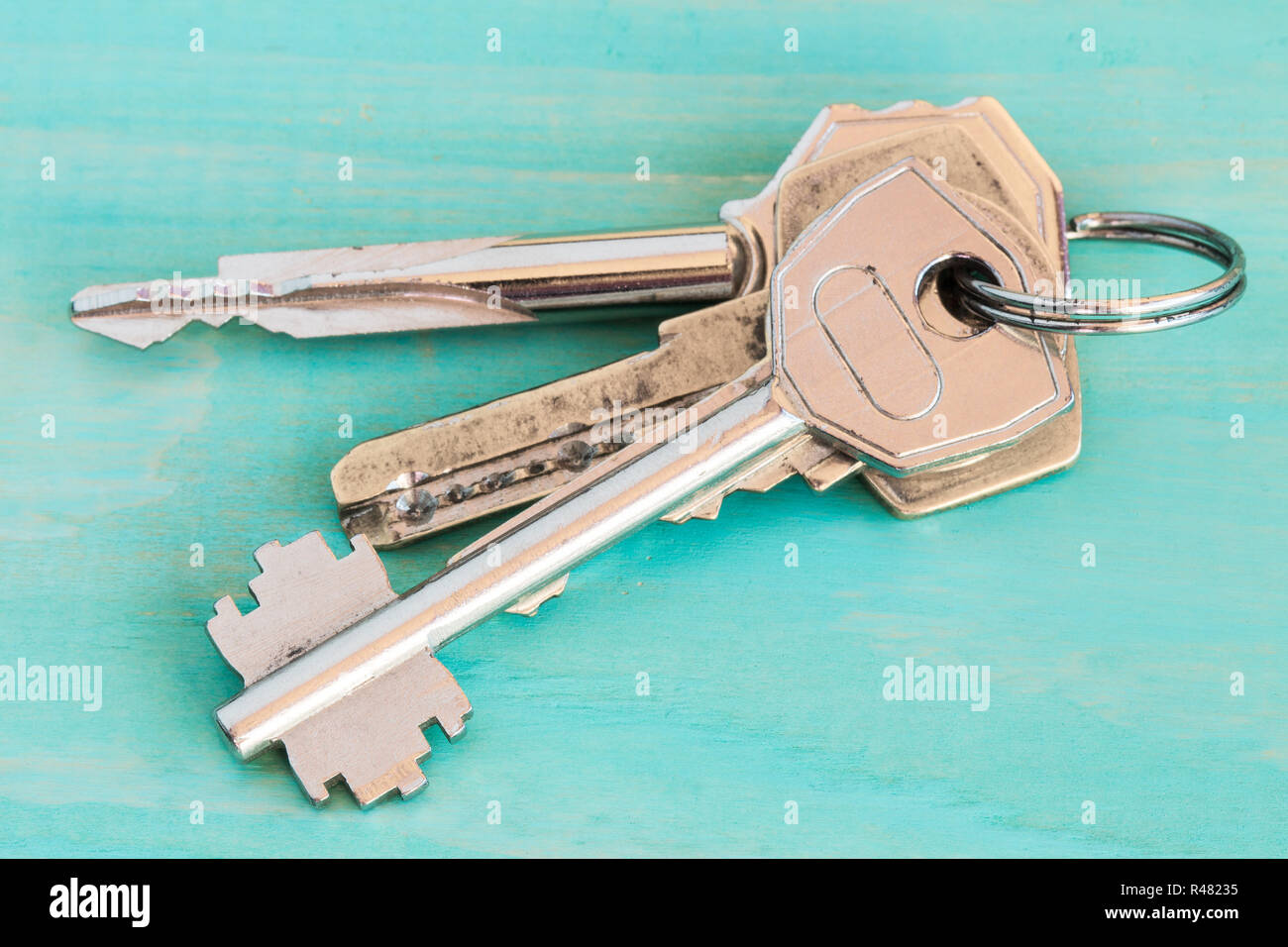 Bunch of different keys Stock Photo