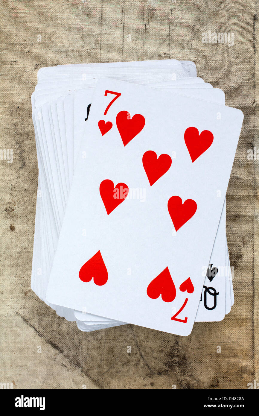 Seven of hearts Stock Photo - Alamy
