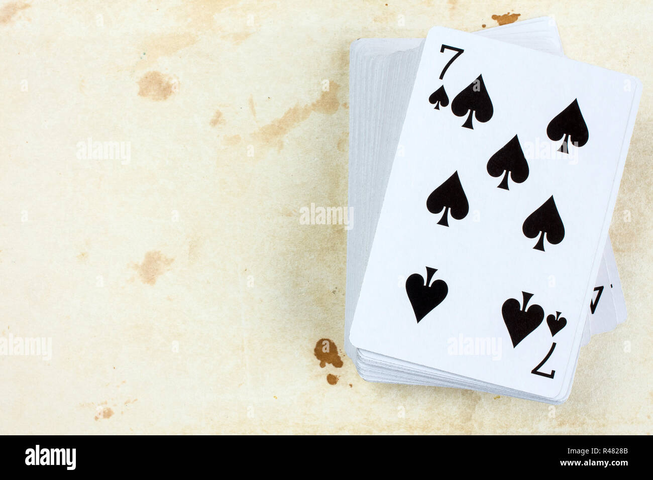 Seven of spades playing card Stock Photo Alamy