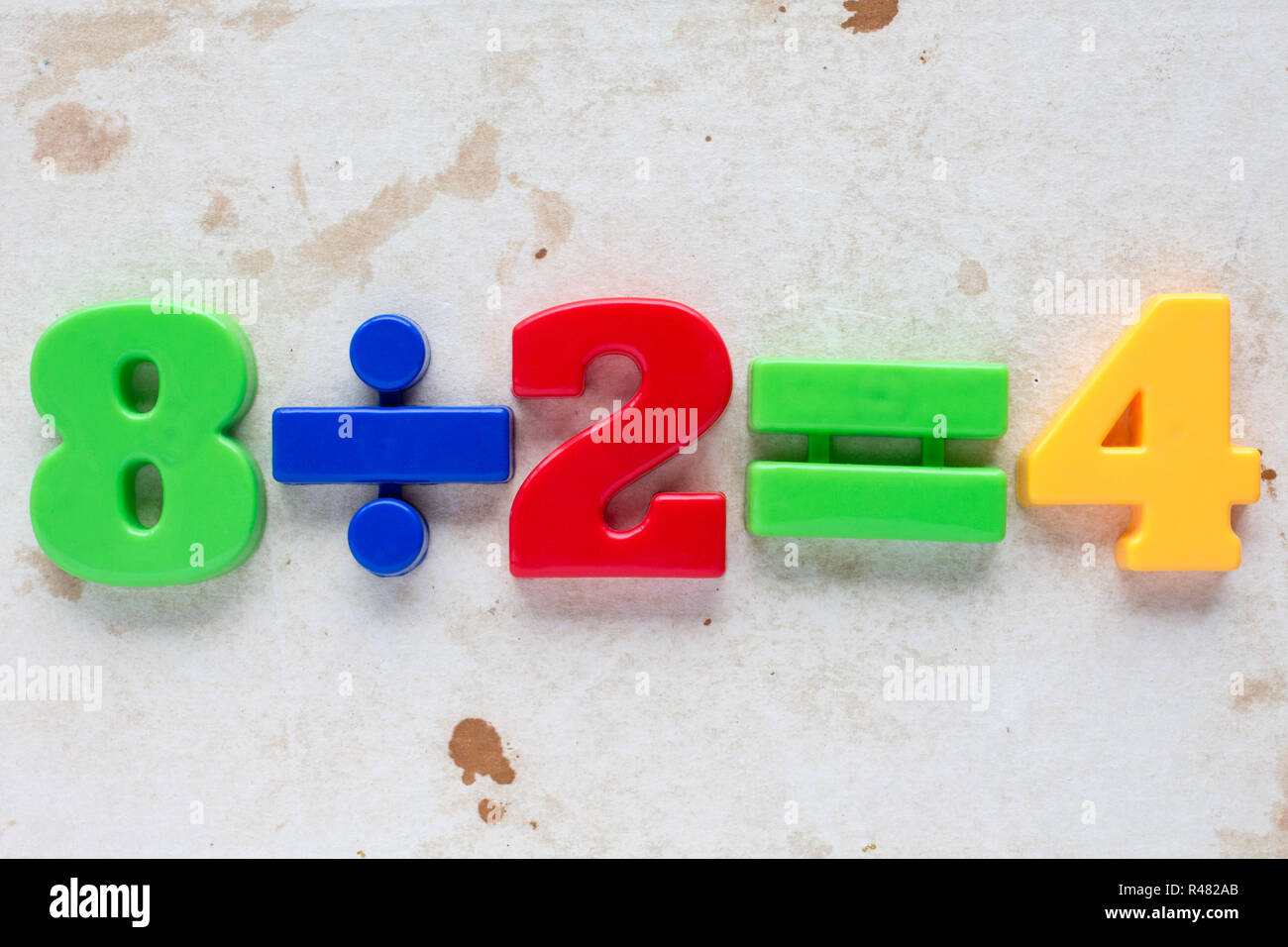 Simple division formula Stock Photo Alamy