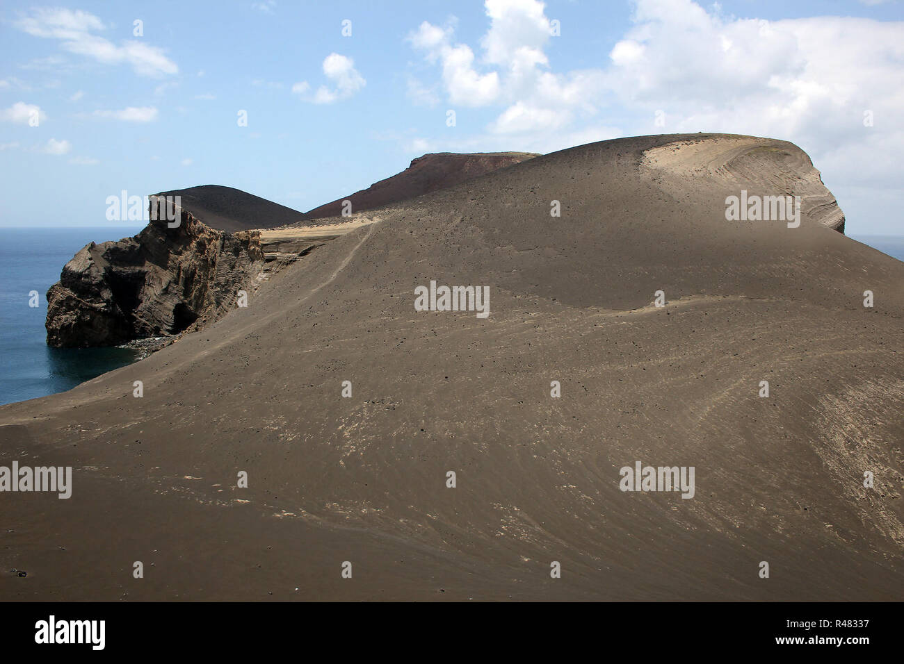 capelinhos volcanic area on azores island faial,portugal Stock Photo