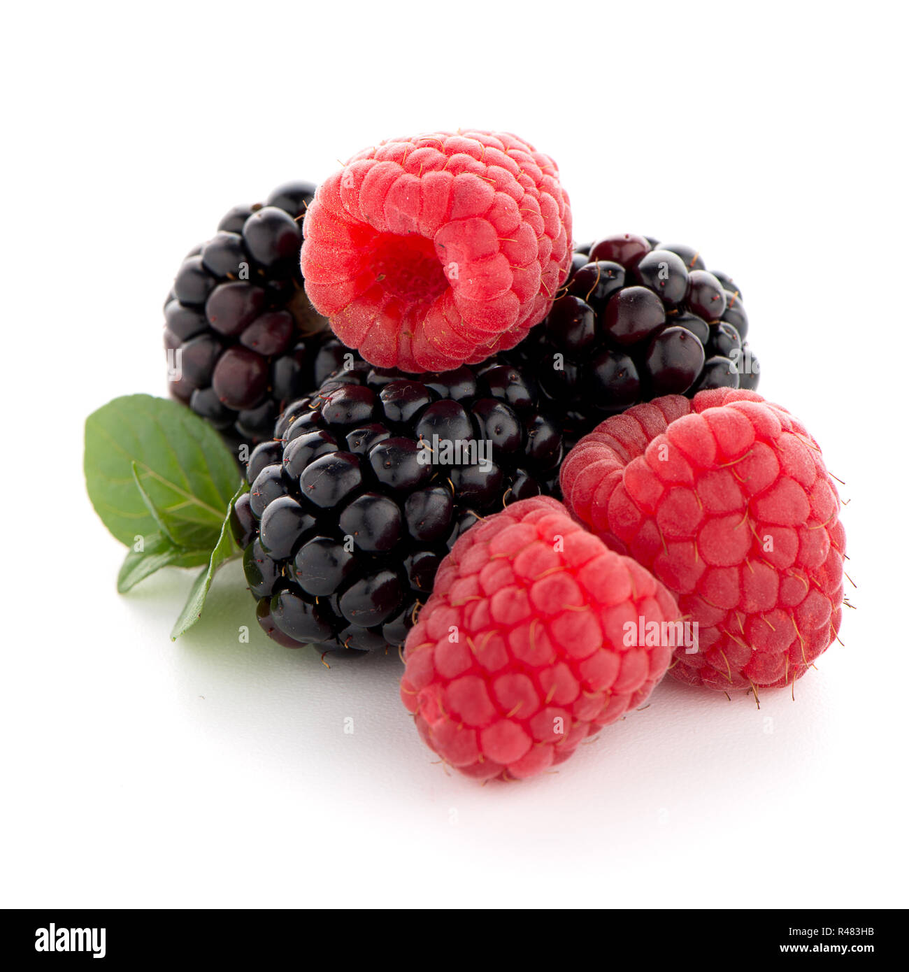 Raspberry with blackberry Stock Photo - Alamy
