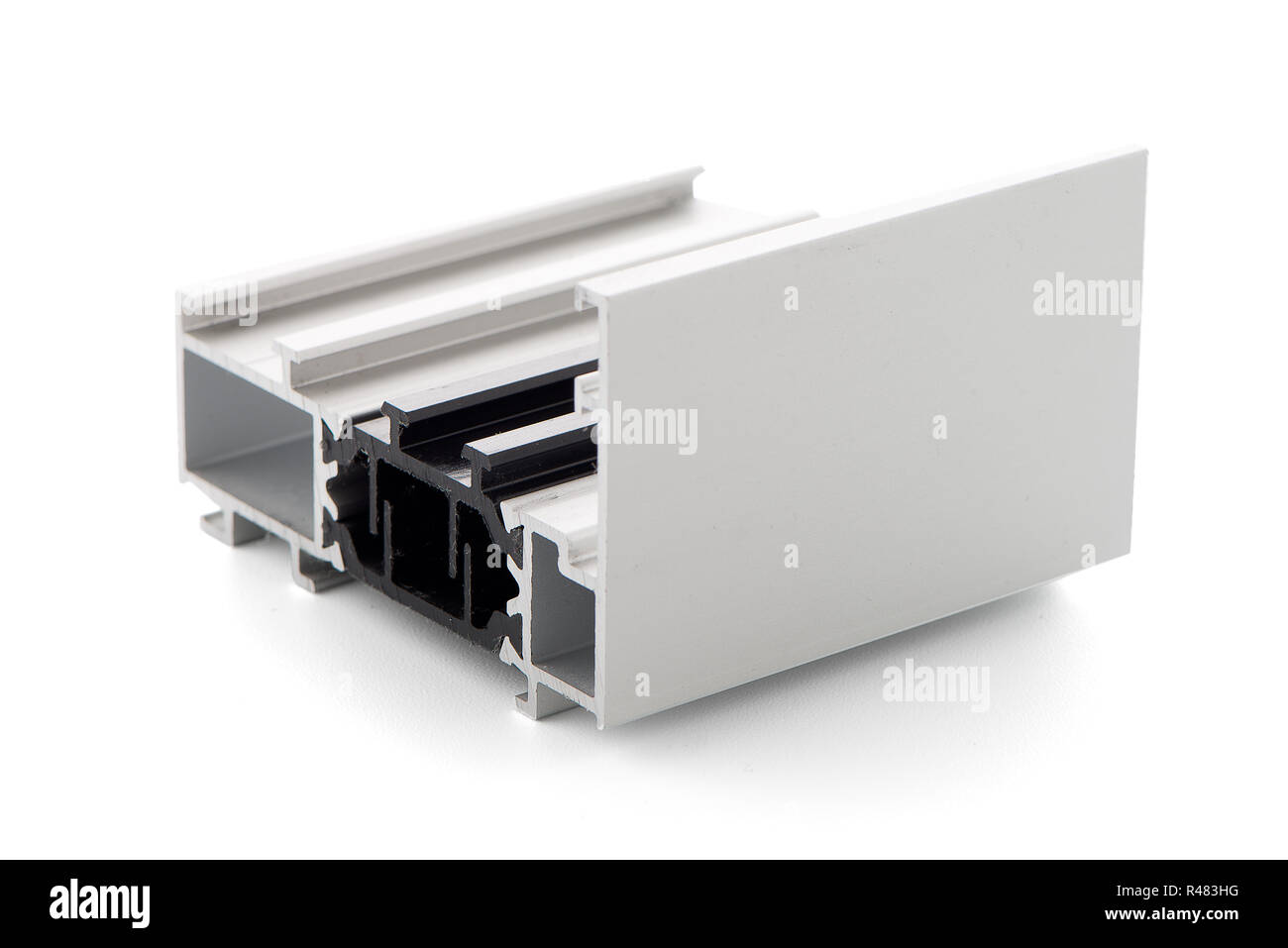 Aluminium construction profile 20x20 isolated on white background - 3d  rendering Stock Photo - Alamy