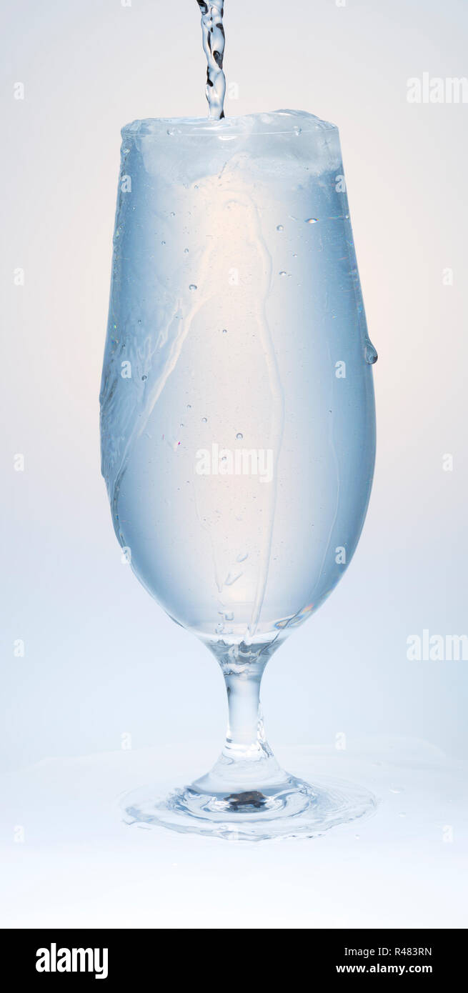 Full Glass of Water with Ice Stock Photo Alamy