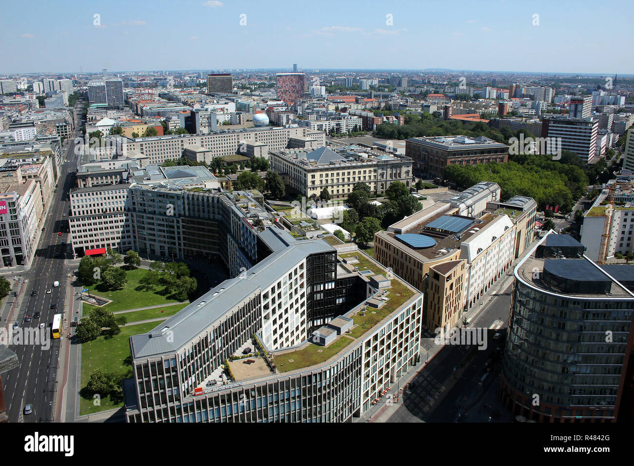 view from the kollhoff tower on berlin,germany Stock Photo