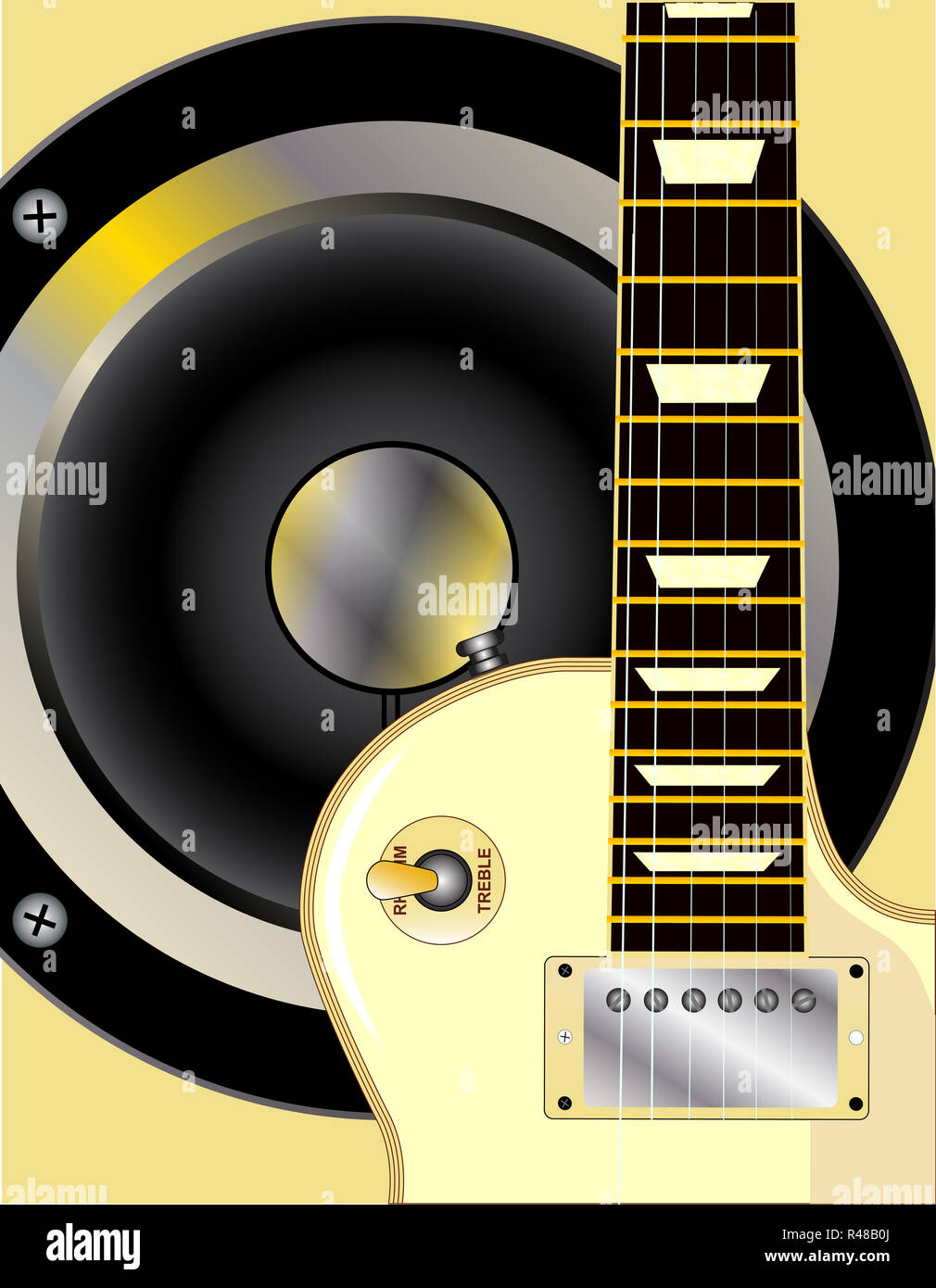 Guitar and Speaker Stock Photo Alamy