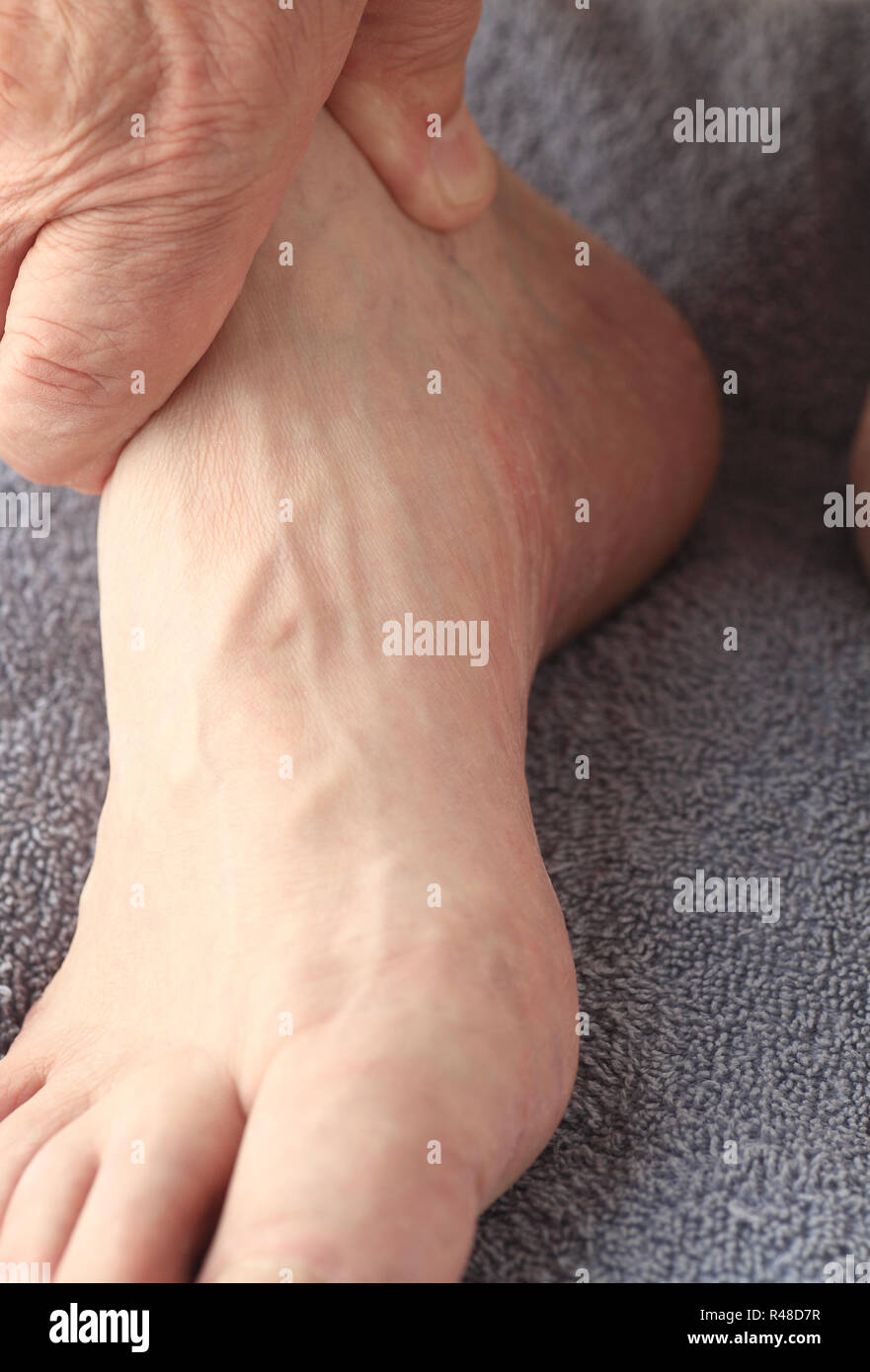 Closeup of male foot Stock Photo